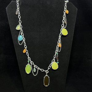 Retired Lia Sophia Mesa Faux Stones Necklace 40" (3684)